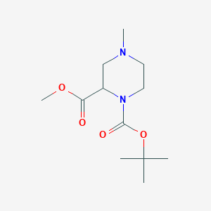 molecular formula C12H22N2O4 B8231368 1-Tert-butyl 2-methyl 4-methylpiperazine-1,2-dicarboxylate 
