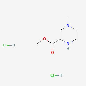 molecular formula C7H16Cl2N2O2 B8231373 Methyl 4-methylpiperazine-2-carboxylate dihydrochloride 