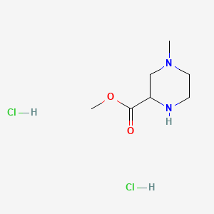 molecular formula C7H16Cl2N2O2 B8231373 4-甲基哌嗪-2-甲酸甲酯二盐酸盐 