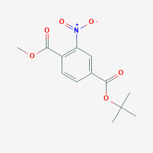 molecular formula C13H15NO6 B8231383 4-Tert-butyl 1-methyl 2-nitroterephthalate 