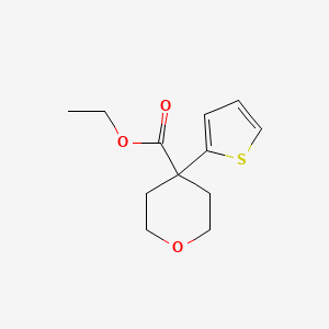 molecular formula C12H16O3S B8231394 4-Thiophen-2-yltetrahydropyran-4-carboxylic acid ethyl ester 