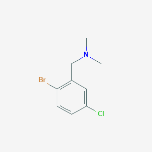 molecular formula C9H11BrClN B8231401 1-(2-bromo-5-chlorophenyl)-N,N-dimethylmethanamine 