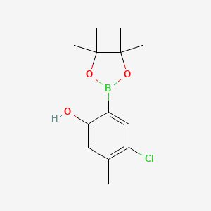 4-Chloro-5-methyl-2-(tetramethyl-1,3,2-dioxaborolan-2-yl)phenol