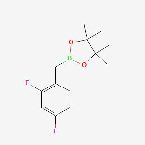 molecular formula C13H17BF2O2 B8231411 2-(2,4-二氟苄基)-4,4,5,5-四甲基-1,3,2-二氧杂硼环丁烷 