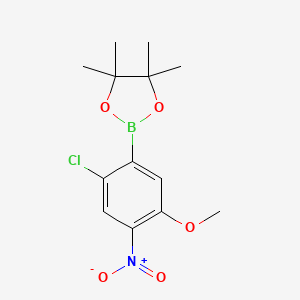 2-(2-Chloro-5-methoxy-4-nitrophenyl)-4,4,5,5-tetramethyl-1,3,2-dioxaborolane