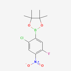 2-(2-Chloro-5-fluoro-4-nitrophenyl)-4,4,5,5-tetramethyl-1,3,2-dioxaborolane