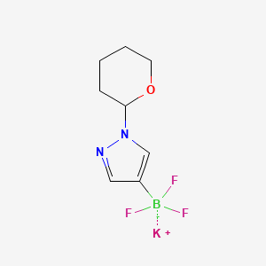 molecular formula C8H11BF3KN2O B8231447 Potassium 1-(tetrahydro-2H-pyran-2-yl)-1H-pyrazole-4-trifluoroborate 