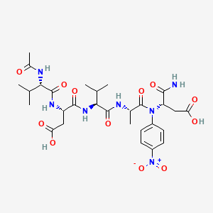 molecular formula C29H41N7O12 B8231455 L-alpha-Asparagine, N-acetyl-L-valyl-L-alpha-aspartyl-L-valyl-L-alanyl-N-(4-nitrophenyl)- 