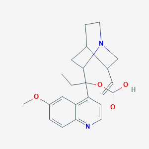 molecular formula C23H28N2O4 B8231478 [1-(5-Ethenyl-1-azabicyclo[2.2.2]octan-2-yl)-1-(6-methoxyquinolin-4-yl)propyl] hydrogen carbonate 
