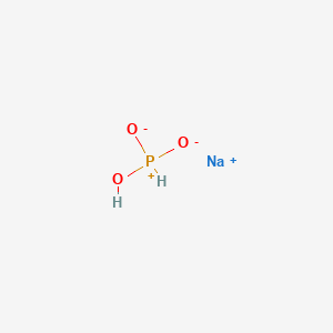 molecular formula H2NaO3P B8231481 Sodium;hydroxy(dioxido)phosphanium 