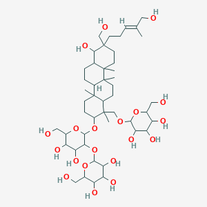 molecular formula C48H82O20 B8231487 2-[[2-[4,5-dihydroxy-6-(hydroxymethyl)-3-[3,4,5-trihydroxy-6-(hydroxymethyl)oxan-2-yl]oxyoxan-2-yl]oxy-7-hydroxy-8-(hydroxymethyl)-8-[(E)-5-hydroxy-4-methylpent-3-enyl]-1,4a,10a,10b-tetramethyl-3,4,4b,5,6,6a,7,9,10,11,12,12a-dodecahydro-2H-chrysen-1-yl]methoxy]-6-(hydroxymethyl)oxane-3,4,5-triol 