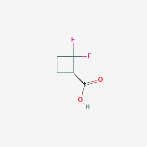 molecular formula C5H6F2O2 B8231525 (1S)-2,2-difluorocyclobutane-1-carboxylic acid 