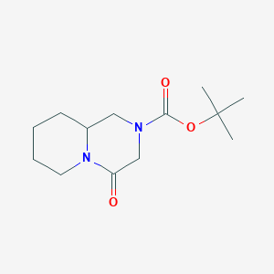 molecular formula C13H22N2O3 B8231621 tert-butyl 4-oxohexahydro-1H-pyrido[1,2-a]pyrazine-2(6H)-carboxylate 