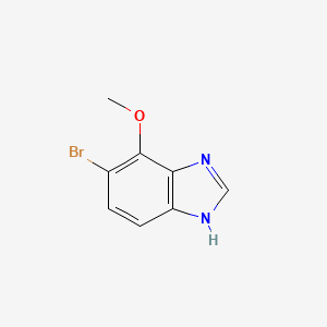 molecular formula C8H7BrN2O B8231683 5-bromo-4-methoxy-1H-benzimidazole 