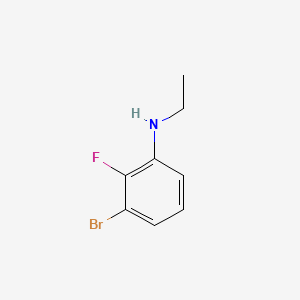 molecular formula C8H9BrFN B8231687 3-Bromo-N-ethyl-2-fluoroaniline 