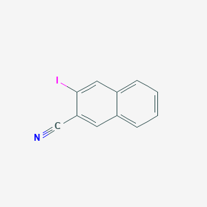 molecular formula C11H6IN B8231694 3-Iodo-2-naphthonitrile 