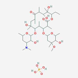 molecular formula C37H70NO17P B8231738 6-[4-(Dimethylamino)-3-hydroxy-6-methyloxan-2-yl]oxy-14-ethyl-7,12,13-trihydroxy-4-(5-hydroxy-4-methoxy-4,6-dimethyloxan-2-yl)oxy-3,5,7,9,11,13-hexamethyl-oxacyclotetradecane-2,10-dione;phosphoric acid 