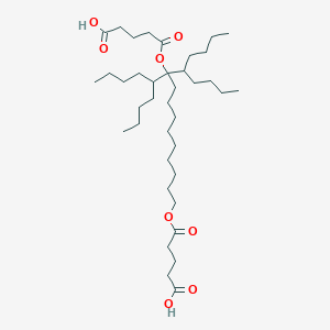 molecular formula C38H70O8 B8231751 5-[11-Butyl-10-(4-carboxybutanoyloxy)-10-nonan-5-ylpentadecoxy]-5-oxopentanoic acid 