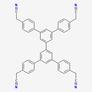 molecular formula C44H30N4 B8231776 4,4'''-Bis(acetonitrilato)-5',5''-bis(4-(acetonitrilato)phenyl)-1,1':3',1'':3'',1'''-quaterphenyl 