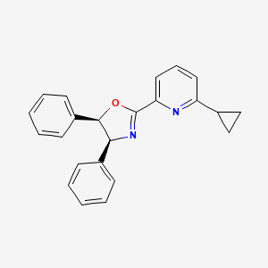 molecular formula C23H20N2O B8231784 (4S,5R)-2-(6-Cyclopropylpyridin-2-yl)-4,5-diphenyl-4,5-dihydrooxazole 