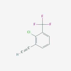 molecular formula C9H4ClF3 B8231802 2-Chloro-1-ethynyl-3-(trifluoromethyl)benzene 