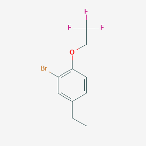 molecular formula C10H10BrF3O B8231833 2-Bromo-4-ethyl-1-(2,2,2-trifluoroethoxy)benzene 