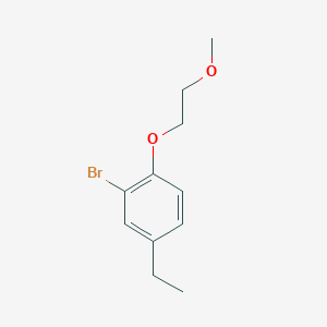 molecular formula C11H15BrO2 B8231840 2-bromo-4-ethyl-1-(2-methoxyethoxy)benzene 