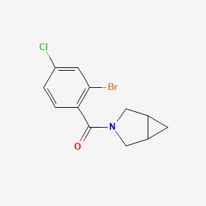 molecular formula C12H11BrClNO B8231861 3-Azabicyclo[3.1.0]hexan-3-yl(2-bromo-4-chlorophenyl)methanone 
