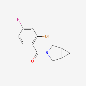 molecular formula C12H11BrFNO B8231864 3-Azabicyclo[3.1.0]hexan-3-yl(2-bromo-4-fluorophenyl)methanone 