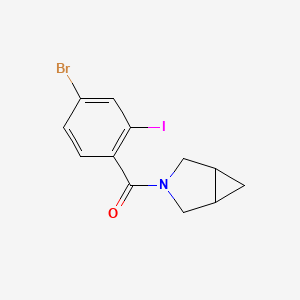 molecular formula C12H11BrINO B8231872 3-Azabicyclo[3.1.0]hexan-3-yl(4-bromo-2-iodophenyl)methanone 