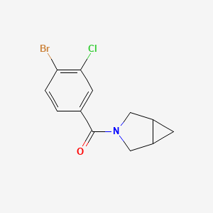 molecular formula C12H11BrClNO B8231896 3-Azabicyclo[3.1.0]hexan-3-yl(4-bromo-3-chlorophenyl)methanone 