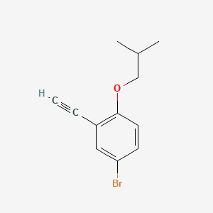 molecular formula C12H13BrO B8231922 4-Bromo-2-ethynyl-1-isobutoxybenzene 