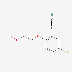 molecular formula C11H11BrO2 B8231934 4-Bromo-2-ethynyl-1-(2-methoxyethoxy)benzene 