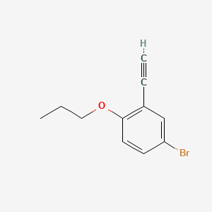 molecular formula C11H11BrO B8231942 4-Bromo-2-ethynyl-1-propoxybenzene 