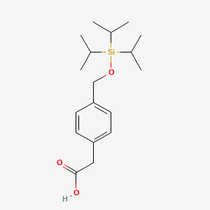 molecular formula C18H30O3Si B8231945 2-(4-(((Triisopropylsilyl)oxy)methyl)phenyl)acetic acid 