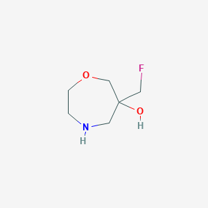 molecular formula C6H12FNO2 B8231952 6-(Fluoromethyl)-1,4-oxazepan-6-ol 