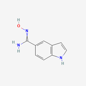 molecular formula C9H9N3O B8231987 N'-hydroxy-1H-indole-5-carboximidamide 