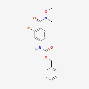 benzyl N-[3-bromo-4-[methoxy(methyl)carbamoyl]phenyl]carbamate