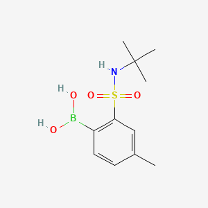 molecular formula C11H18BNO4S B8232034 [2-(Tert-butylsulfamoyl)-4-methylphenyl]boronic acid 