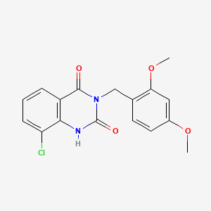 molecular formula C17H15ClN2O4 B8232056 8-chloro-3-[(2,4-dimethoxyphenyl)methyl]-1H-quinazoline-2,4-dione 