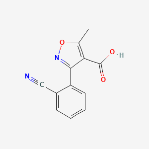 molecular formula C12H8N2O3 B8232060 3-(2-Cyanophenyl)-5-methyl-1,2-oxazole-4-carboxylic acid 