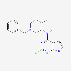 molecular formula C20H24ClN5 B8232108 N-(1-benzyl-4-methylpiperidin-3-yl)-2-chloro-N-methyl-7H-pyrrolo[2,3-d]pyrimidin-4-amine 