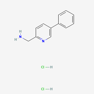 (5-Phenylpyridin-2-yl)methanamine;dihydrochloride