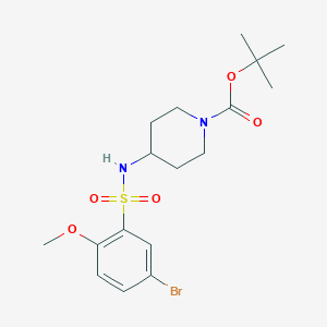 molecular formula C17H25BrN2O5S B8232142 4-(5-Bromo-2-methoxy-benzenesulfonylamino)-piperidine-1-carboxylic acid tert-butyl ester 