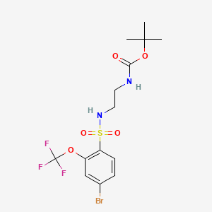 tert-Butyl (2-(4-bromo-2-(trifluoromethoxy)phenylsulfonamido)ethyl)carbamate