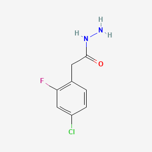 molecular formula C8H8ClFN2O B8232257 2-(4-Chloro-2-fluorophenyl)acetohydrazide 