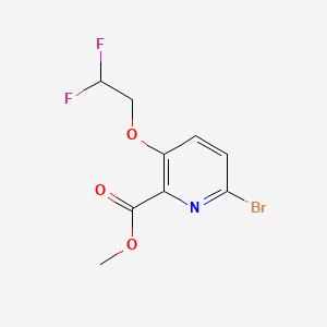 molecular formula C9H8BrF2NO3 B8232262 Methyl 6-bromo-3-(2,2-difluoroethoxy)picolinate 