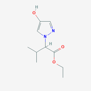molecular formula C10H16N2O3 B8232280 Ethyl 2-(4-hydroxy-1H-pyrazol-1-yl)-3-methylbutanoate 