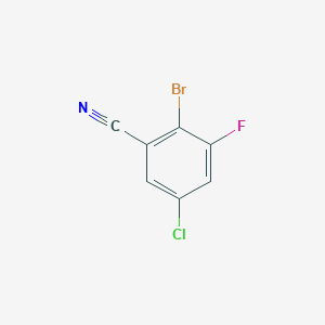 molecular formula C7H2BrClFN B8232307 2-Bromo-5-chloro-3-fluorobenzonitrile 