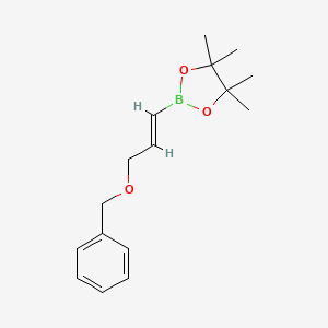 molecular formula C16H23BO3 B8232312 (E)-2-(3-(benzyloxy)prop-1-en-1-yl)-4,4,5,5-tetramethyl-1,3,2-dioxaborolane 